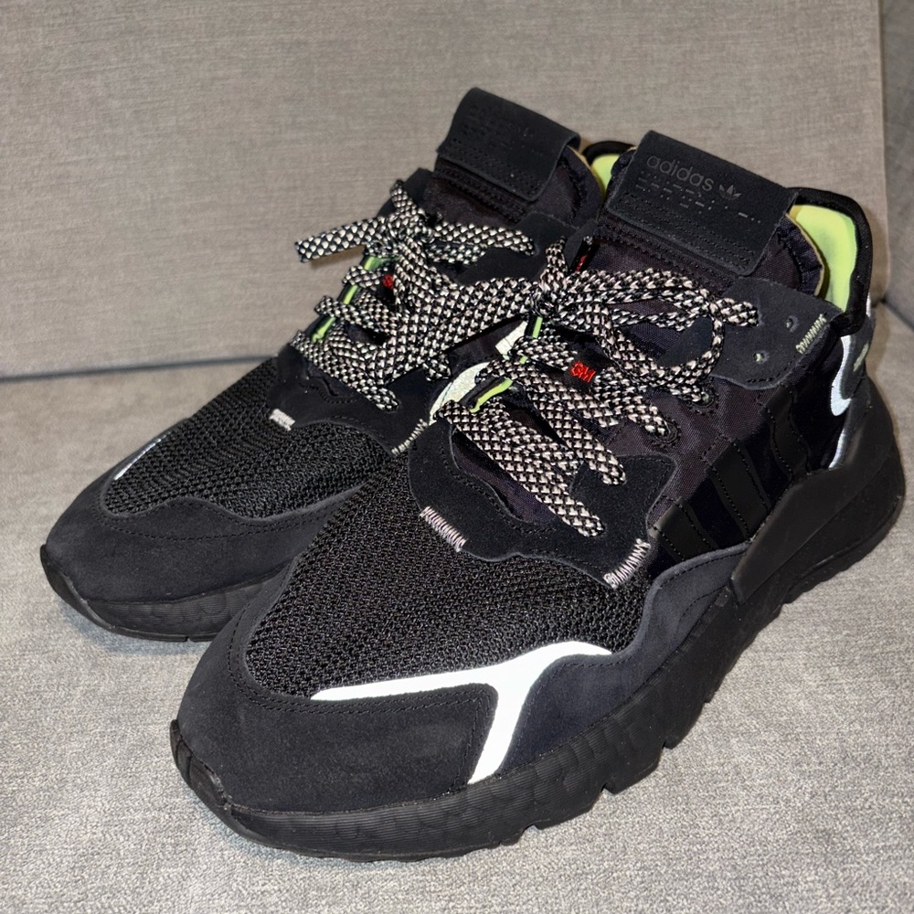 Adidas Black Sneakers with Reflective Details
